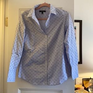 Tailored fit embroidered banana republic blouse